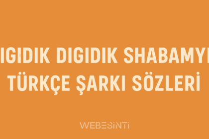 Digidik Digidik Shabamyn Türkçe Şarkı Sözleri Ne Anlatıyor? Anlamı, Kökeni ve Mizahi Yapısı