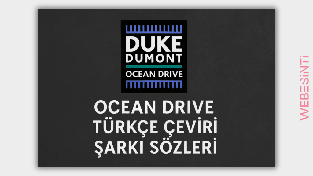 Duke Dumont Ocean Drive Türkçe Çeviri Şarkı Sözleri: Duygulara Yolculuk8