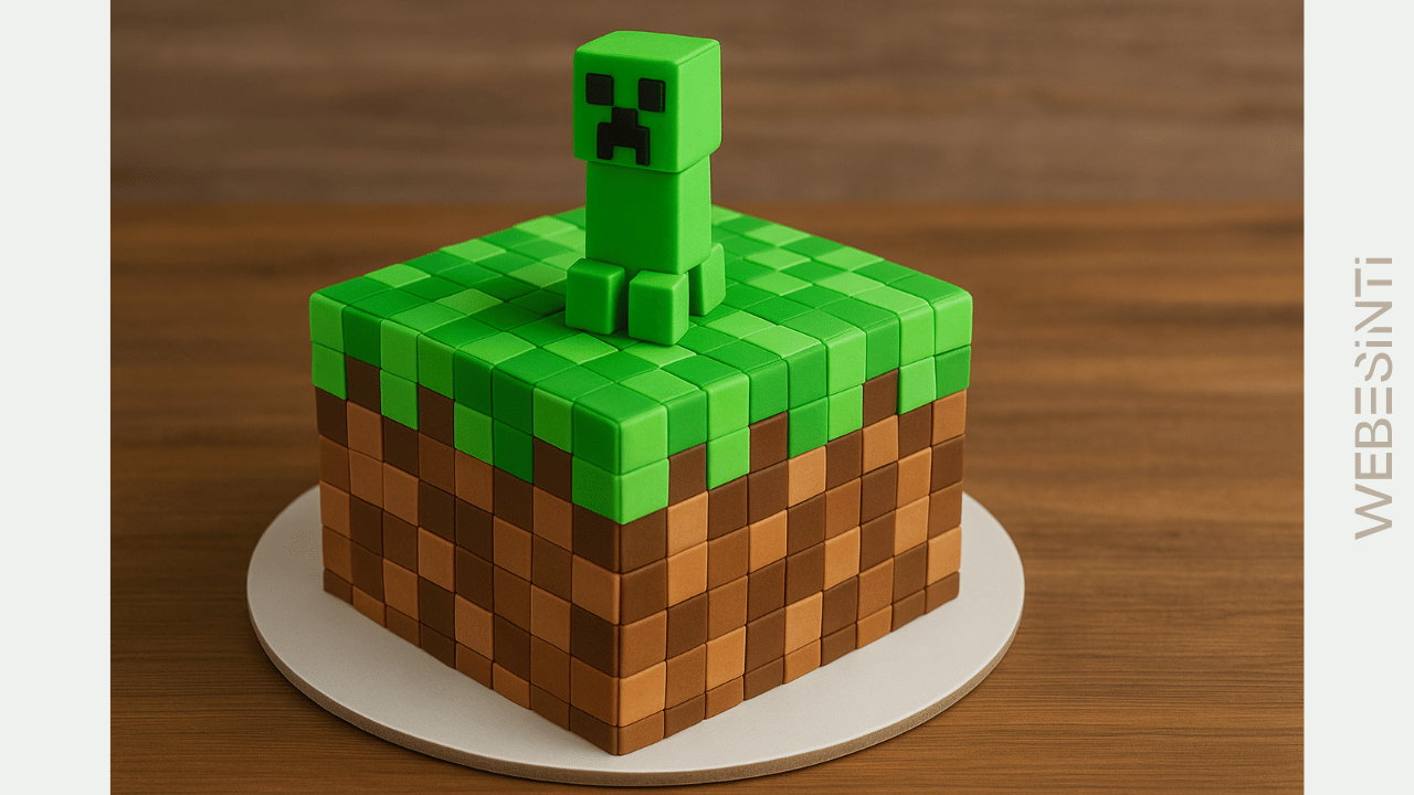Göz Alıcı Bir Minecraft Doğum Günü Pastası