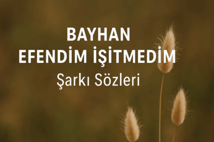 Bayhan – Efendim İşitmedim Şarkı Sözleri: Yeni Nesil Bir Duruşun Sesi