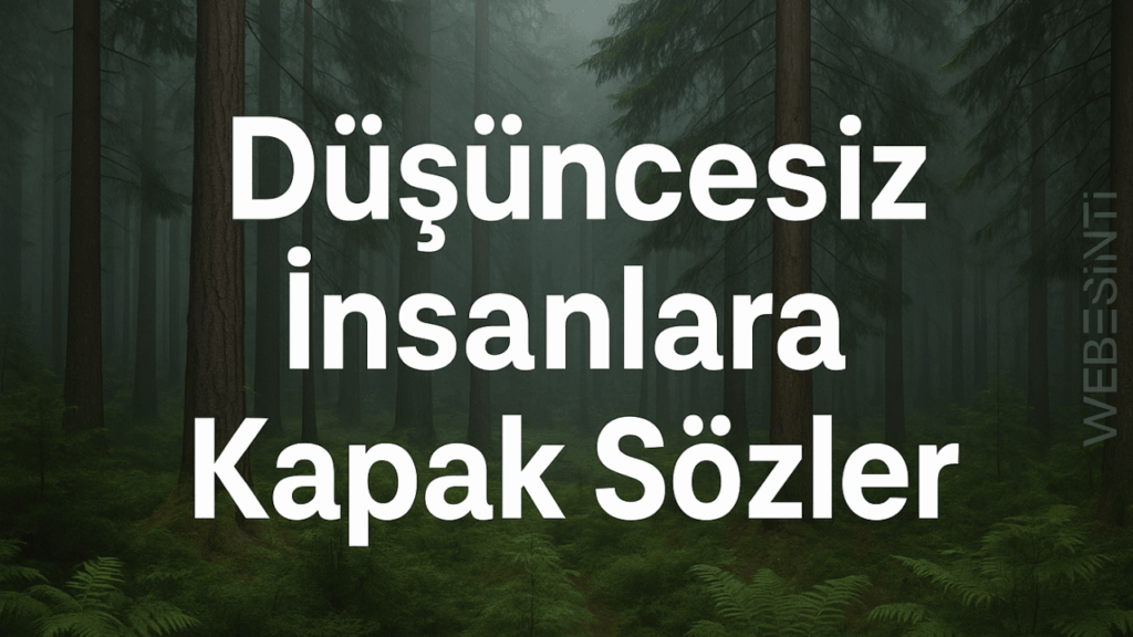 Düşüncesiz İnsanlara Kapak Sözler: Kendini Koru, Sözünle Yanıt Ver
