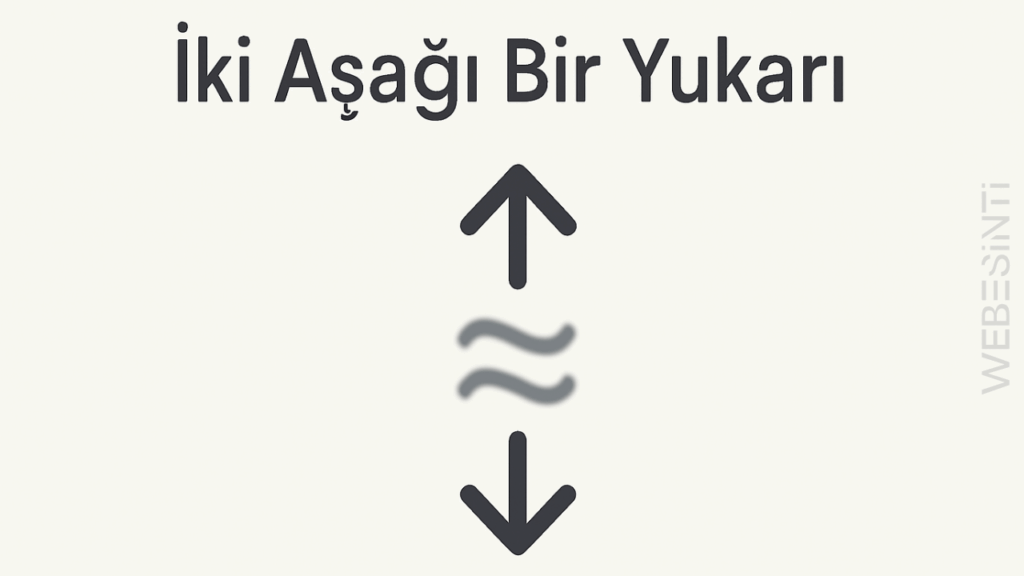 İki Aşağı Bir Yukarı, Türkçenin En Pratik Deyimi