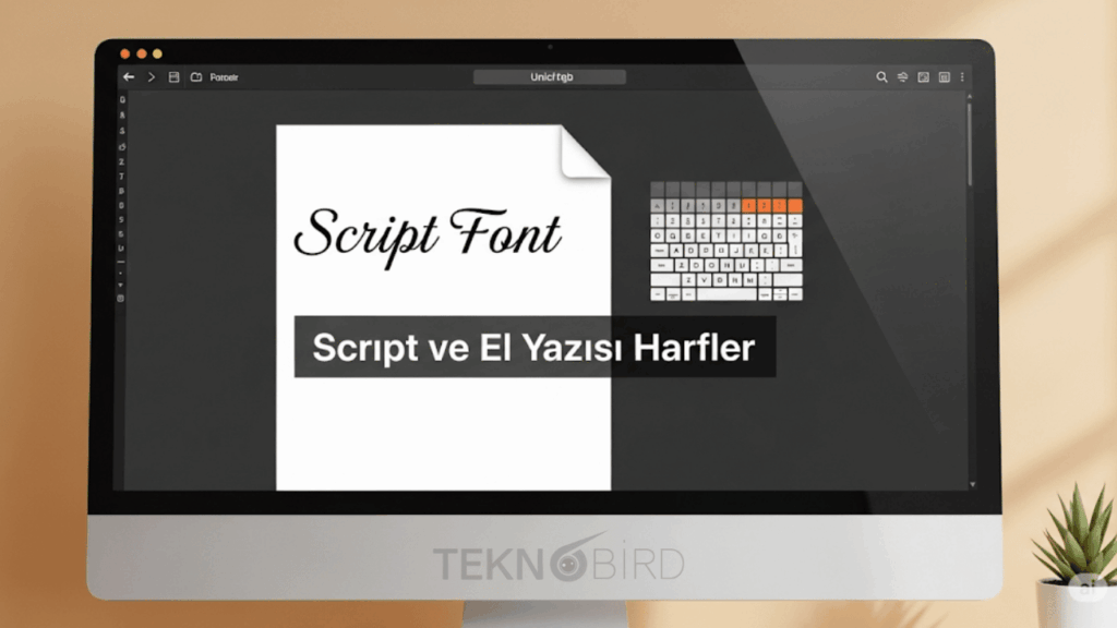 Script veya El Yazısı Harfler İçin Alt Kod Kısayolları