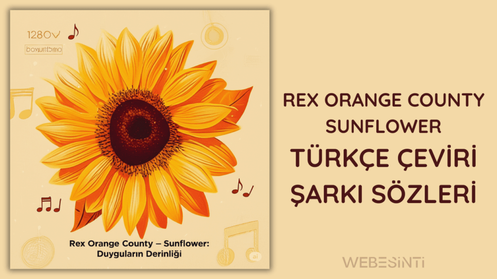 Rex Orange County – Sunflower Türkçe Çeviri Şarkı Sözleri: Duygulara Dokunan Bir Başyapıt