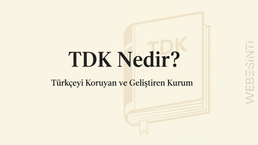 TDK Ne Demek?