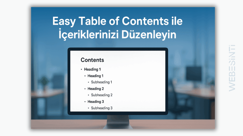 Easy Table of Contents ile Kolayca İçindekiler Tablosu Oluşturun