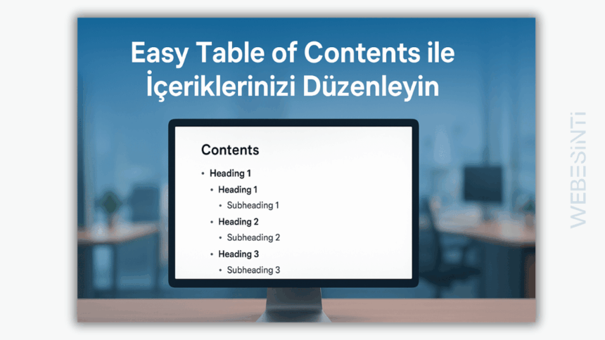 Easy Table of Contents ile Kolayca İçindekiler Tablosu Oluşturun