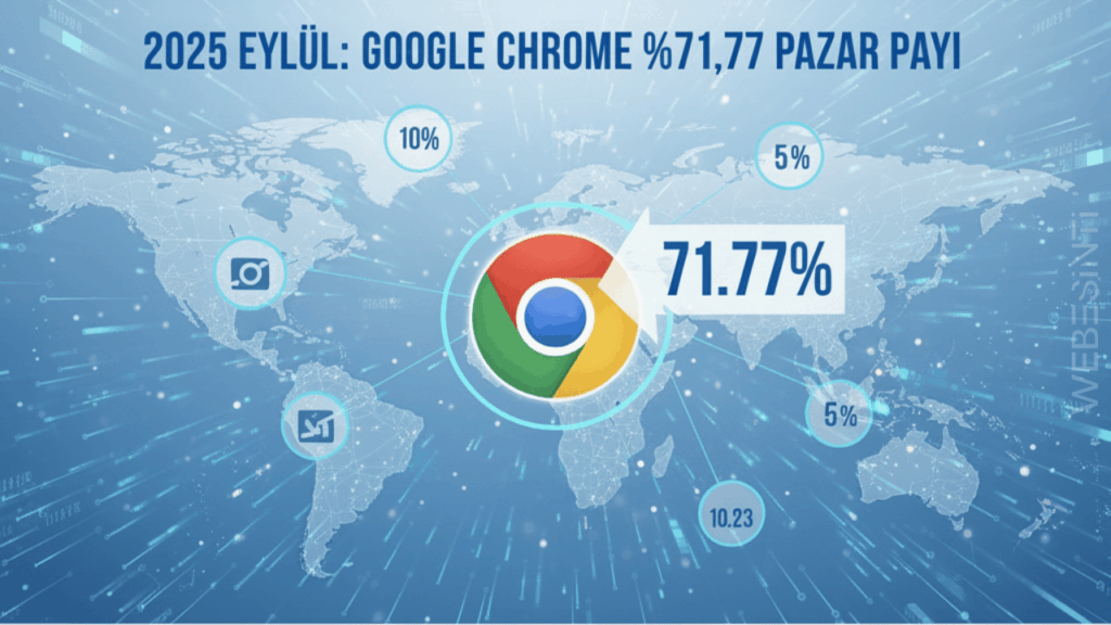 Google Chrome tarihin en popüler tarayıcısı oldu