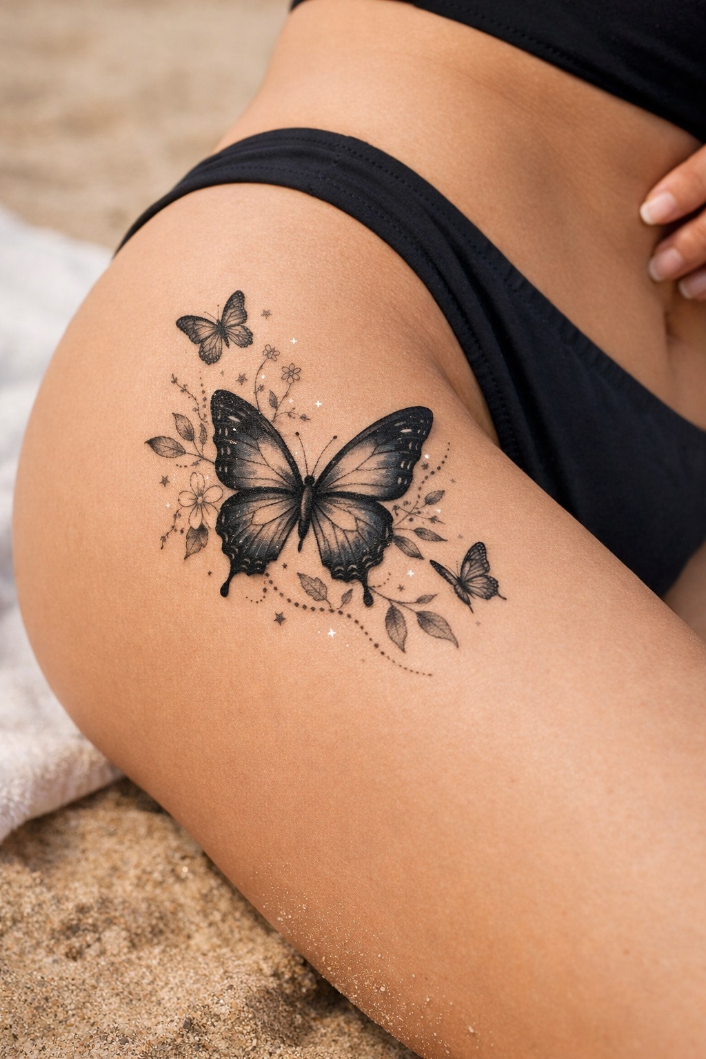 2026 Trendi: Çiçek Motifli Gerçekçi Kelebek Dövmeleri