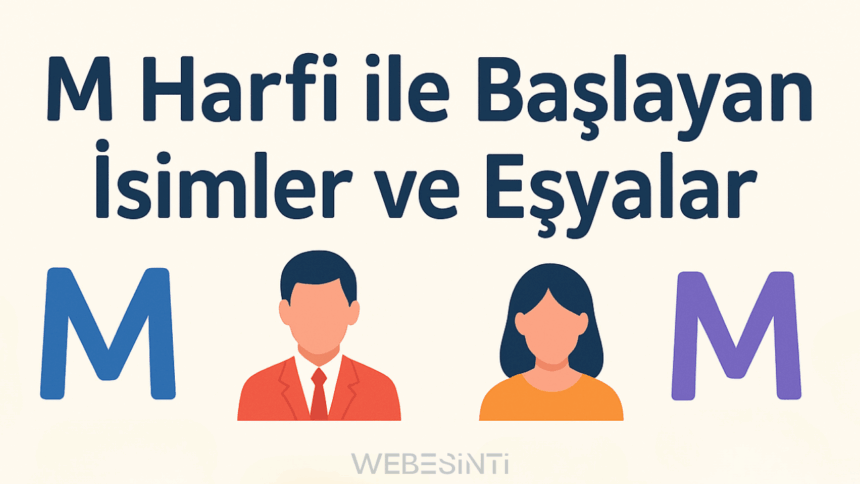 M Harfi ile Başlayan Erkek, Kadın İsimleri ve Eşyalar: Anlamlı ve Zengin Bir Rehber