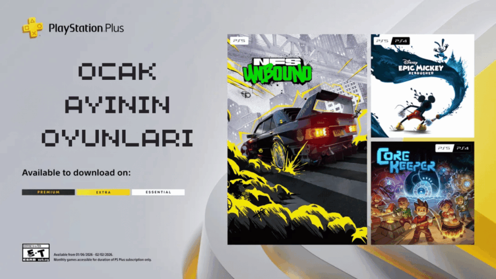 PlayStation Plus Ocak 2026 Oyunları Açıklandı
