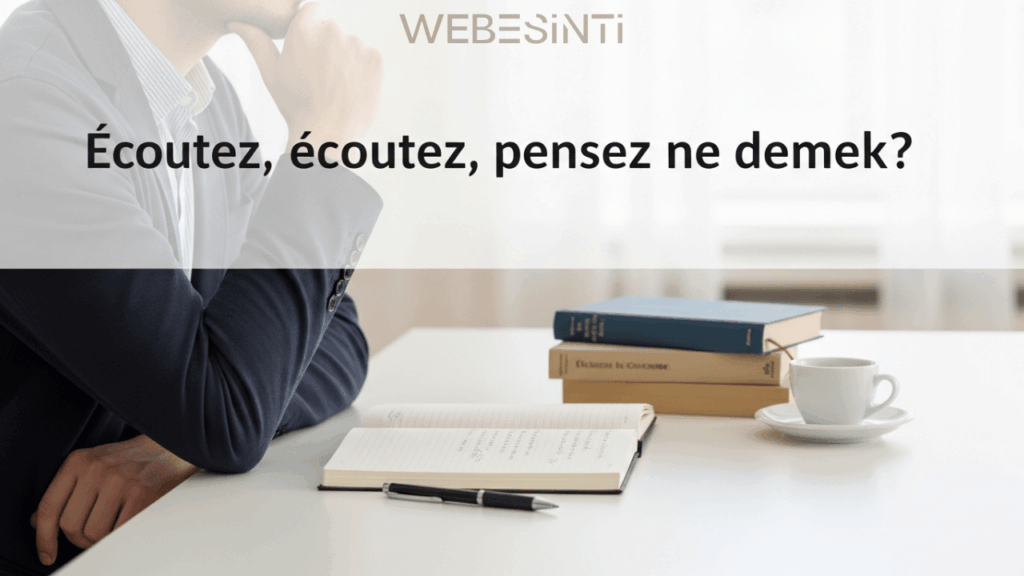 Écoutez, Écoutez, Pensez Ne Demek? Fransızca İfadenin Anlamı ve Kullanımı
