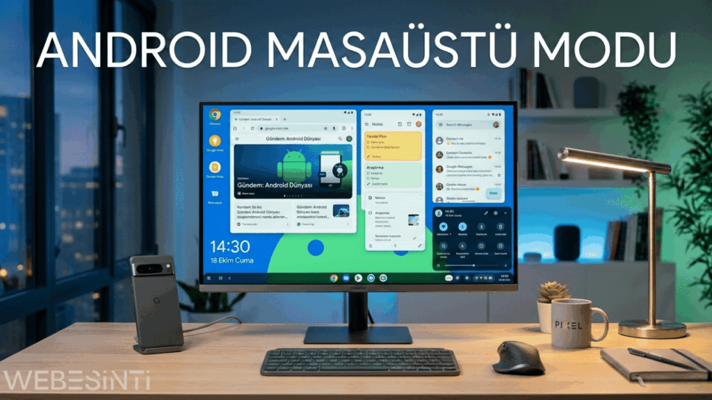 Android Masaüstü Modu Geldi: Pixel Telefonlar Artık Bilgisayar Gibi Çalışabiliyor