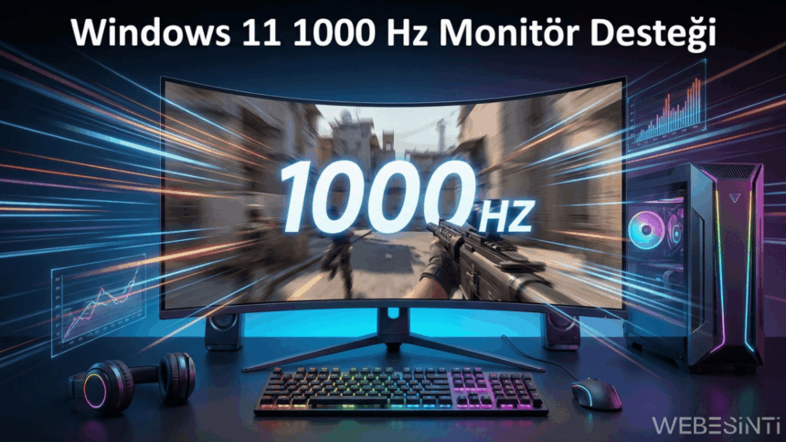 Windows 11, 1000 Hz ve Üzeri Yenileme Hızına Sahip Monitörleri Test Etmeye Başladı
