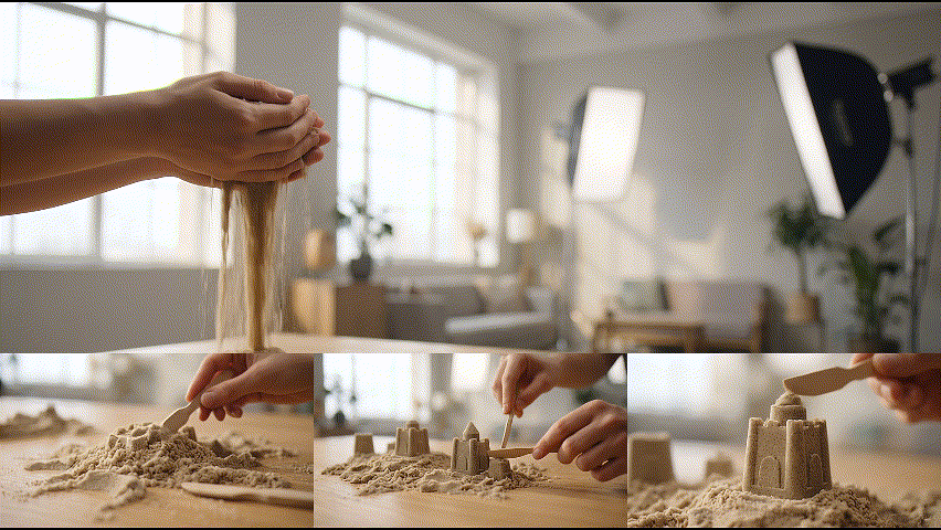Kinetik Kum ile Rahatlatıcı ASMR ve Yaratıcı Oyun Deneyimi