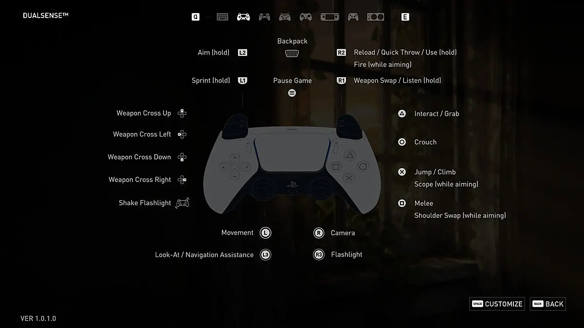 The Last of Us Part 1 DualSense Controller Tuş Ayarları ve Kontrolleri