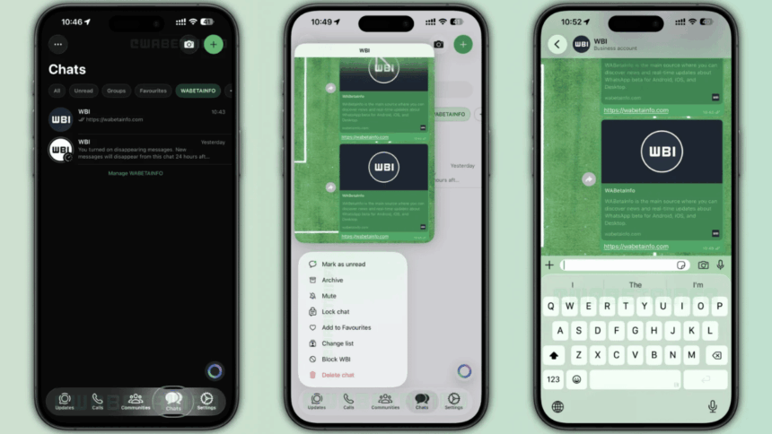 WhatsApp iPhone’da Baştan Yazılıyor! iOS 26 Tarzı Yeni Tasarım Ortaya Çıktı