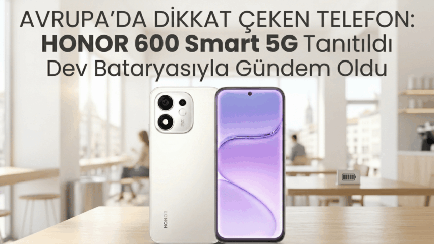 Avrupa’da Dikkat Çeken Telefon: Honor 600 Smart 5G Tanıtıldı, Dev Bataryasıyla Gündem Oldu