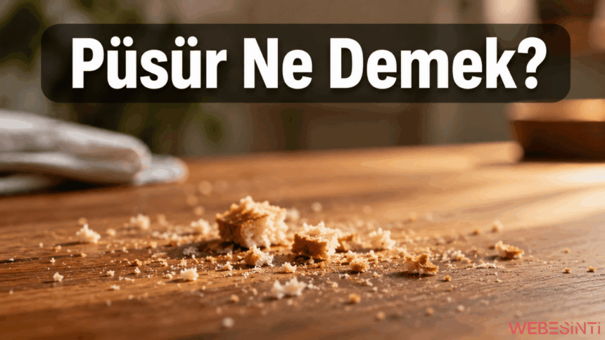 Püsür Ne Demek? Anlamı, kullanımı ve örnekleri