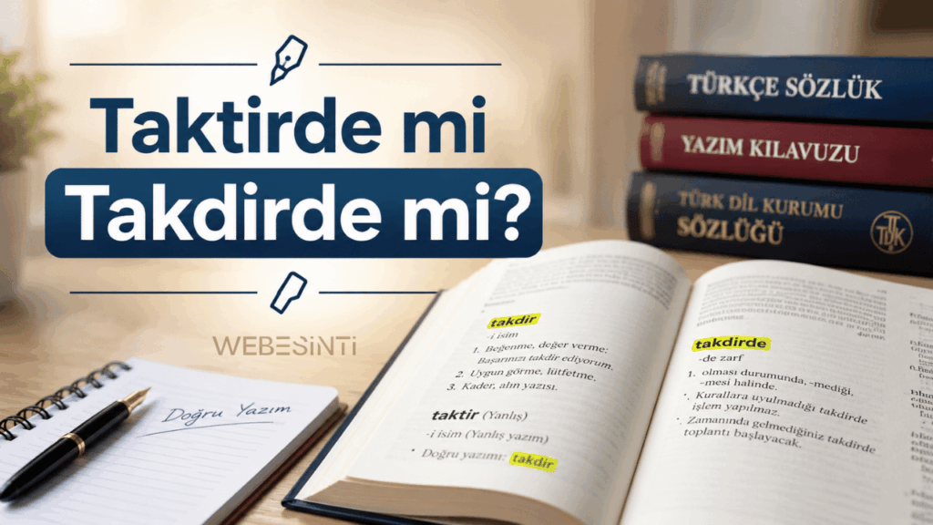Taktirde mi Takdirde mi? TDK’ya Göre Doğru Yazımı Öğrenince Şaşırabilirsiniz