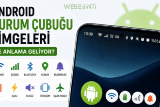 Android durum çubuğu simgeleri ve anlamları, Wi-Fi, 5G, Bluetooth, pil, GPS ve bildirim ikonları