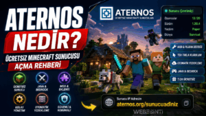 Aternos Nedir? Ücretsiz Minecraft Sunucusu Açma Rehberi - Java ve Bedrock Sunucu Kurma