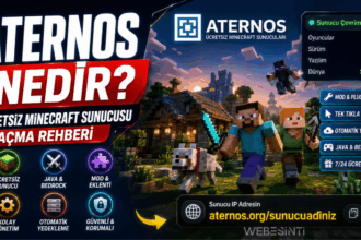 Aternos Nedir? Ücretsiz Minecraft Sunucusu Açma Rehberi - Java ve Bedrock Sunucu Kurma