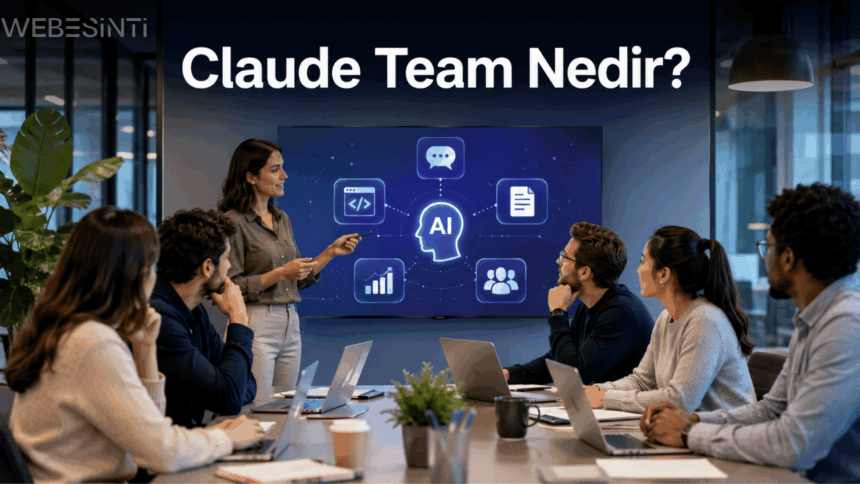 Claude Team nedir? Ekip çalışması ve yapay zekâ iş birliği görseli