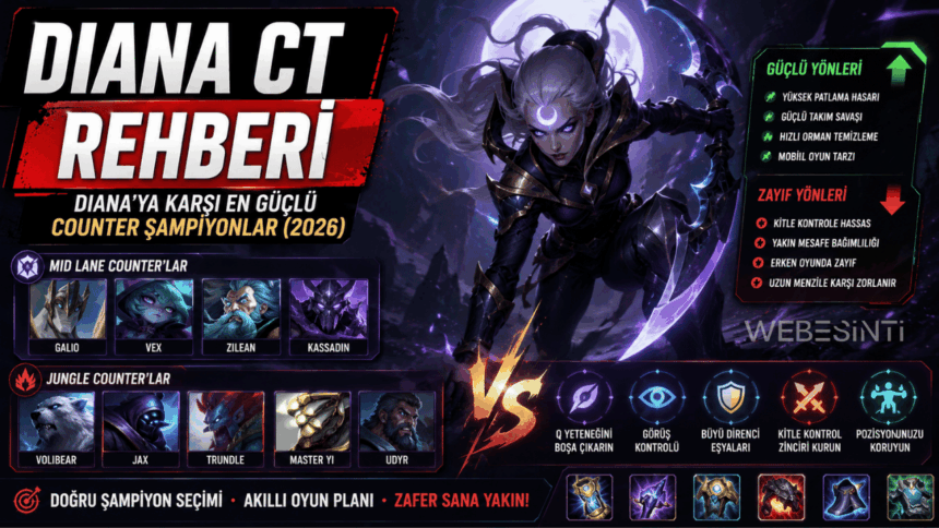 Diana CT Rehberi: Diana'ya Karşı En Güçlü Counter Şampiyonlar (2026)