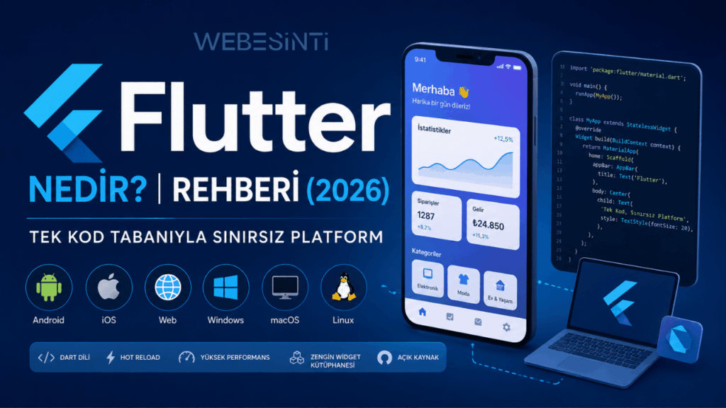 Flutter Nedir? Flutter ile Mobil Uygulama Geliştirme Rehberi (2026)