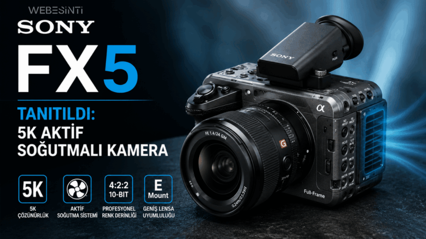 Sony FX5 5K aktif soğutmalı profesyonel video kamerası