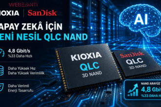 Kioxia ve SanDisk'in yapay zekâ için geliştirdiği yeni nesil QLC 3D NAND bellek