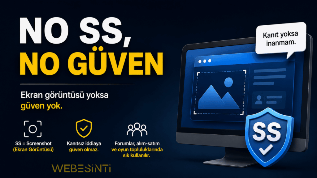 No SS, No Güven ifadesinin anlamını anlatan görsel Webesinti