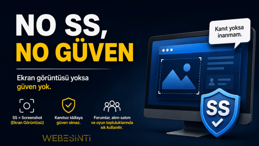 No SS, No Güven ifadesinin anlamını anlatan görsel Webesinti
