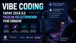 Vibe Coding nedir? Yapay zekâ ile doğal dil kullanarak yazılım geliştirme sürecini anlatan teknoloji görseli.